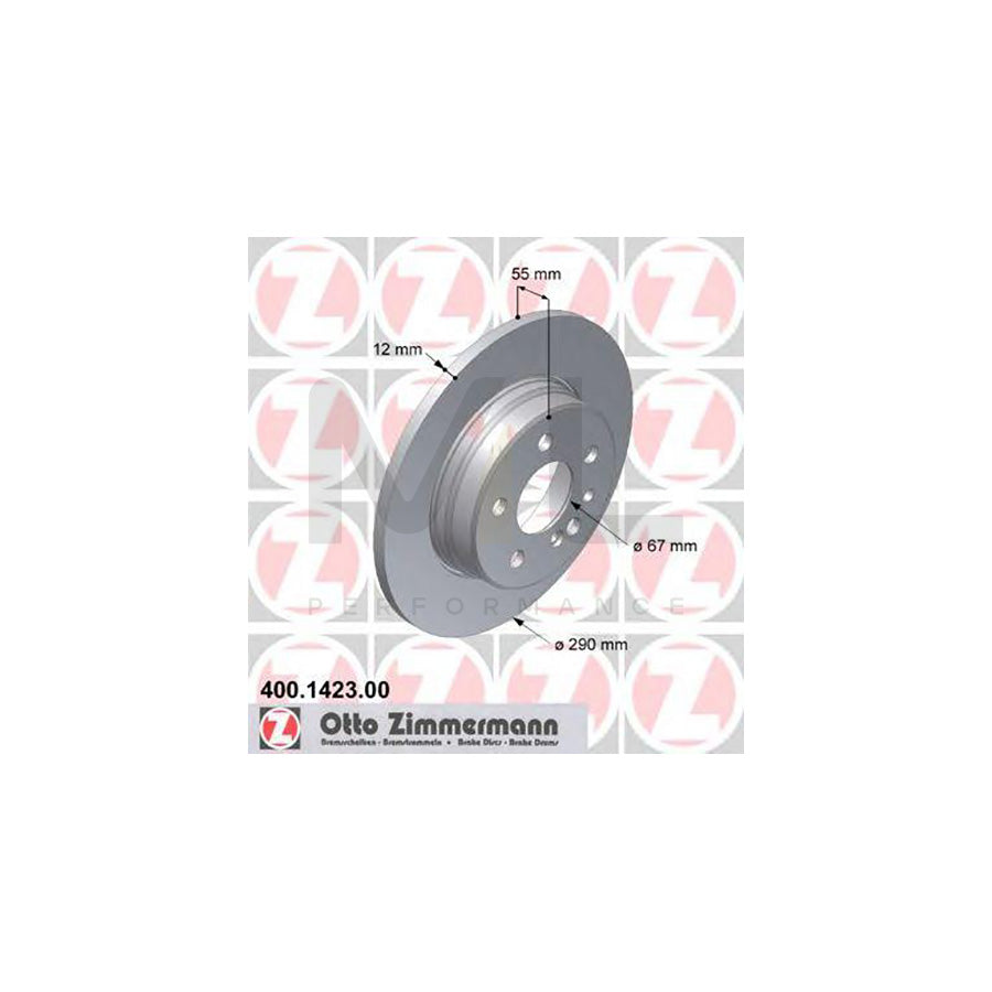 ZIMMERMANN 400.1423.00 Brake Disc suitable for MERCEDES-BENZ S-Class Saloon (W140) Solid  - 1 piece