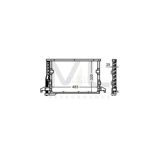 MAHLE ORIGINAL AC 512 000S Air conditioning condenser without dryer
