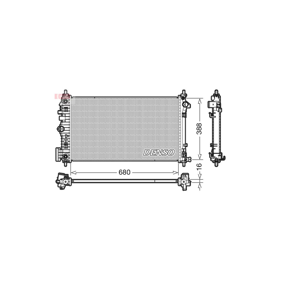 DENSO DRM20007 Engine Radiator for Vauxhall Insignia