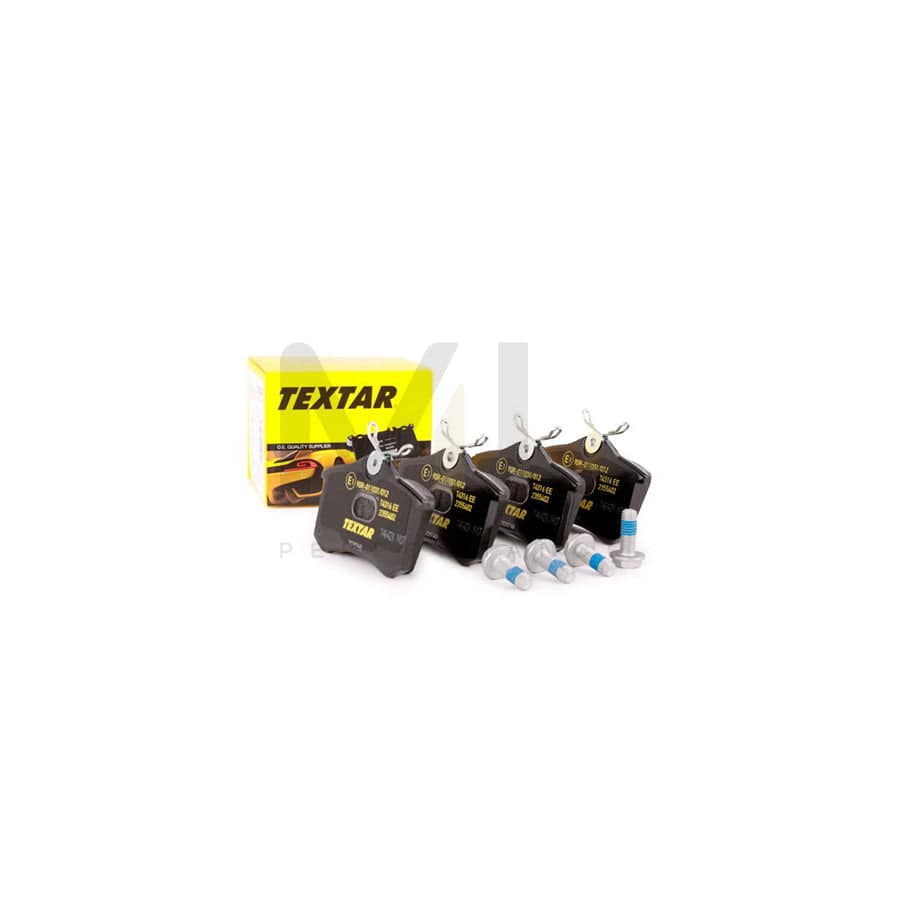 TEXTAR 2355402 Brake pad set not prepared for wear indicator, with brake caliper screws