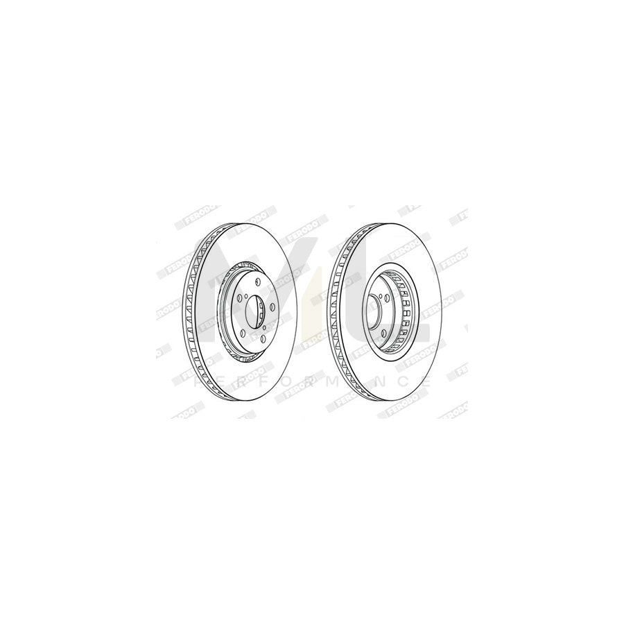 Ferodo DDF2498RC-1 Brake Disc for Lexus Gs III (S19) Vented, Coated - Pair