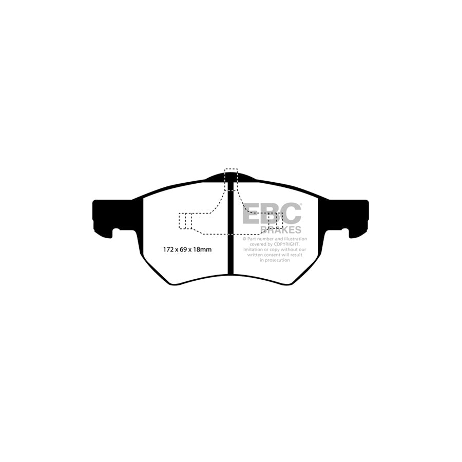EBC DP1427 Chrysler Ultimax Front Brake Pads (Inc. Grand Voyager & Voyager) 2 | ML Performance UK Car Parts