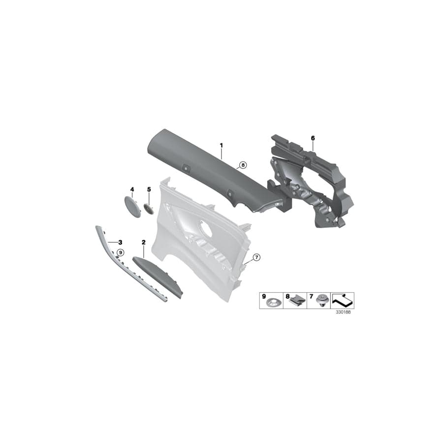 Genuine BMW 51437345498 F33 Armrest In Leather, Rear Right SCHWARZ (Inc. 440i, 428i & 420d)