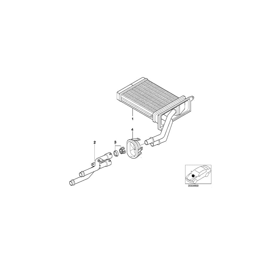 Genuine BMW 64118385272 E52 Set Pipe (Inc. ALPINA V8 & Z8)