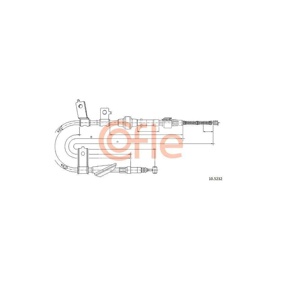 Cofle 92.10.5232 Hand Brake Cable