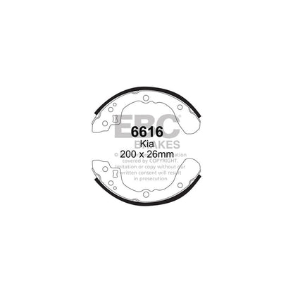 EBC 6616 Kia Rio (DC) Rear Brake Shoes 1 | ML Performance UK Car Parts