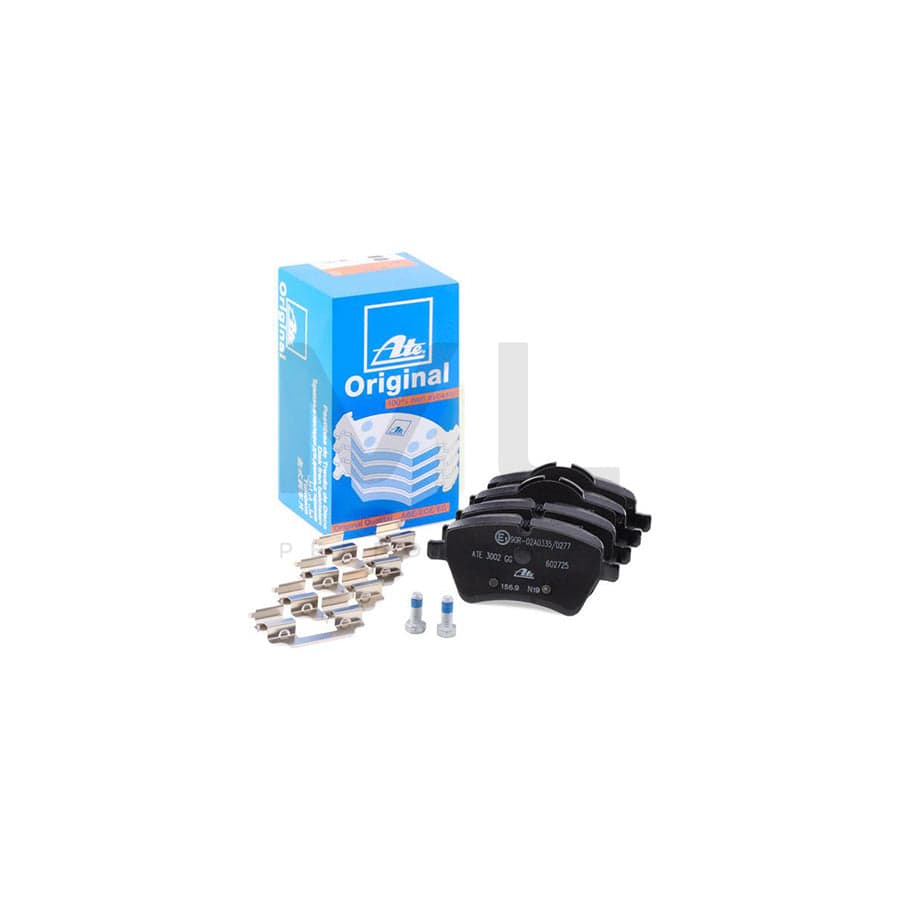ATE 13.0460-2725.2 Brake pad set excl. wear warning contact, prepared for wear indicator, with brake caliper screws, with accessories