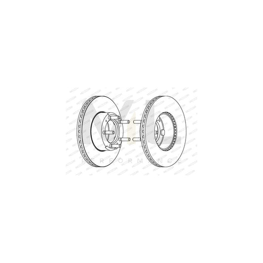 Ferodo Premier DDF580 Brake Disc for Alfa Romeo 6 (119) Vented, Without Bolts/Screws  - Pair