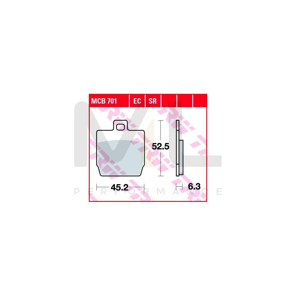 TRW Organic Allround Mcb701 Brake Pad Set