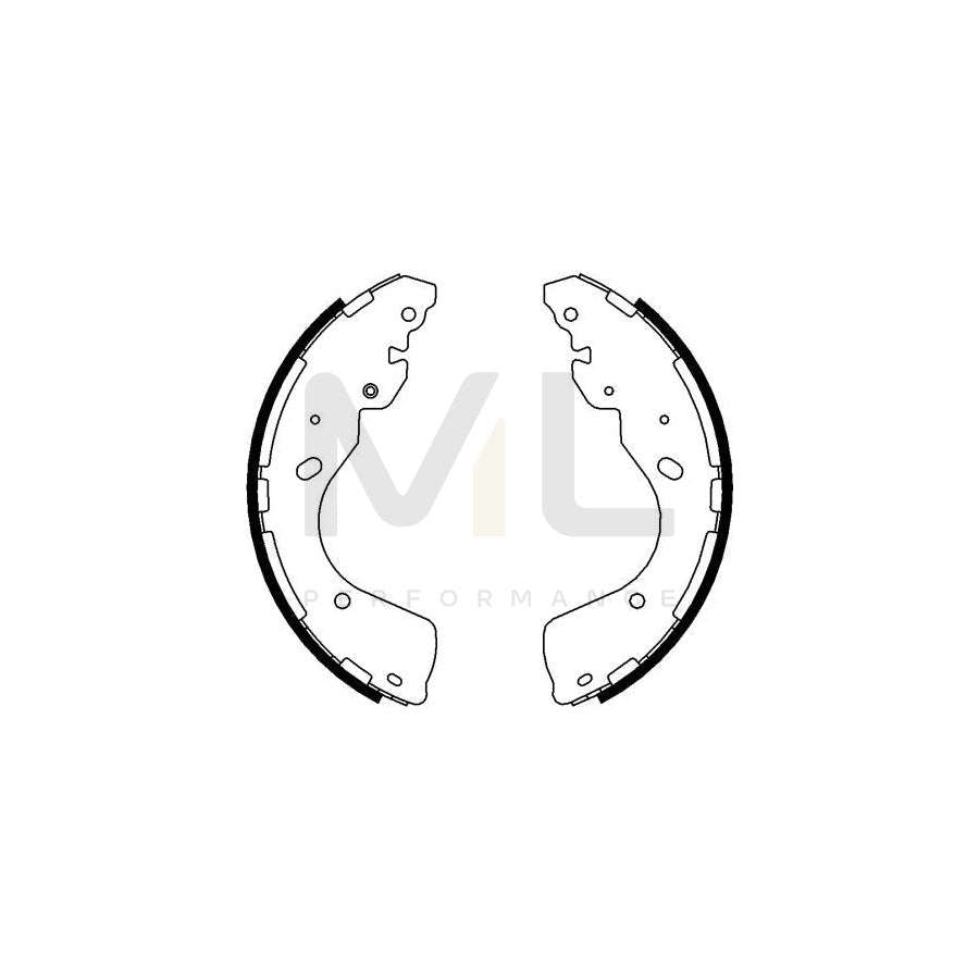 TEXTAR 91076600 Brake Shoe Set without handbrake lever