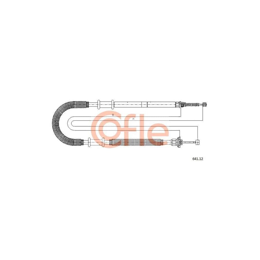 Cofle 92.641.12 Hand Brake Cable for Fiat Doblo