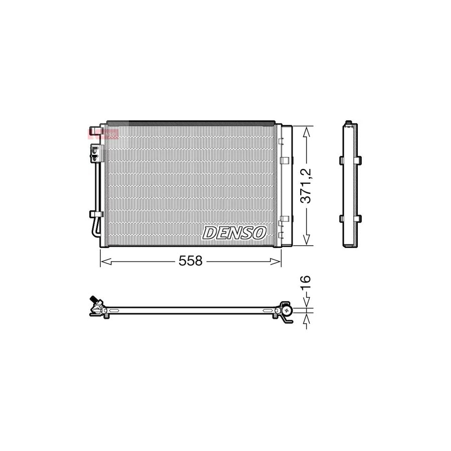 DENSO DCN41015 Air Conditioning Condenser for Hyundai I20