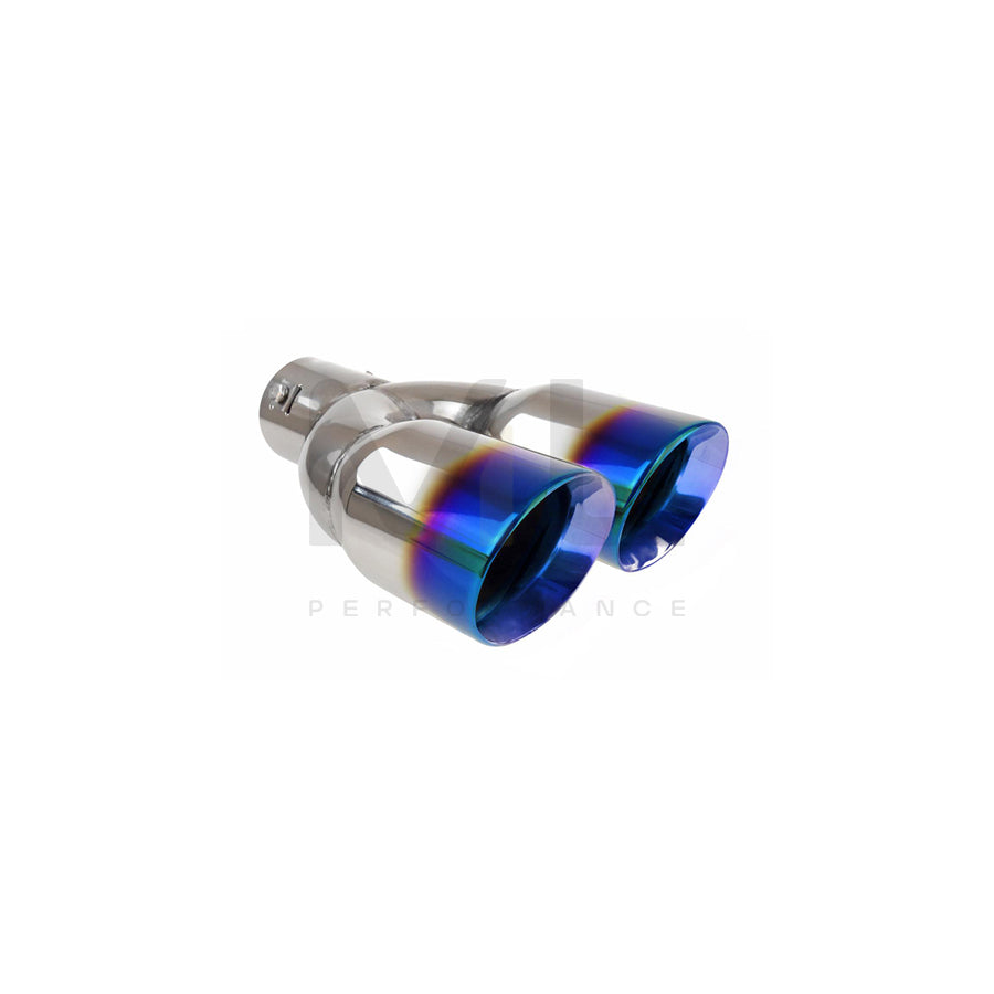 AMiO MT 022BLC 02354 Exhaust tip Blue, V-Form, Stainless Steel