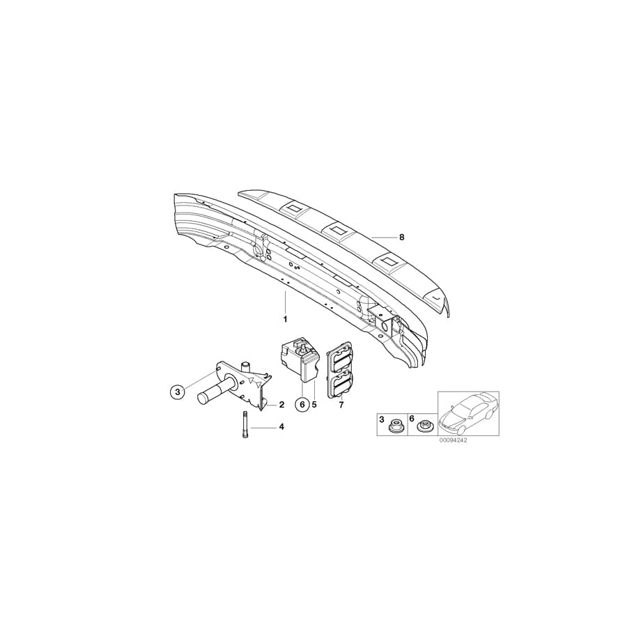 Genuine BMW 51122268674 E36 Carrier (Inc. Z3 M)