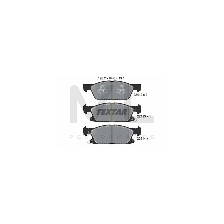 TEXTAR 2241201 Brake pad set with acoustic wear warning