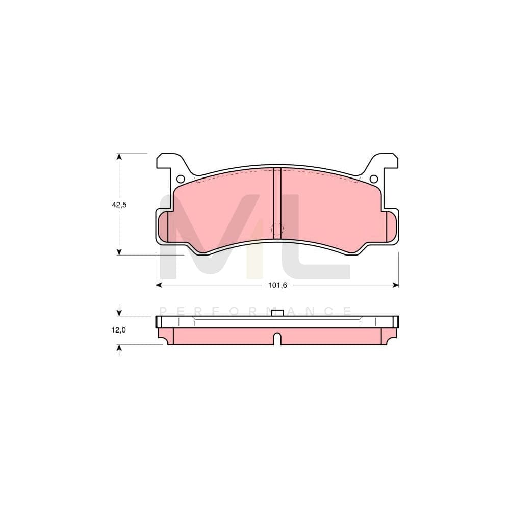 TRW Gdb375 Brake Pad Set Not Prepared For Wear Indicator