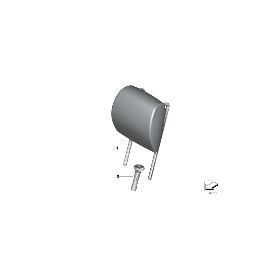 Genuine BMW 52207354046 F15 Guide, Headrest CANBERRA BEIGE (Inc. X5 50iX 4.0, X5 35iX & X5 40eX)
