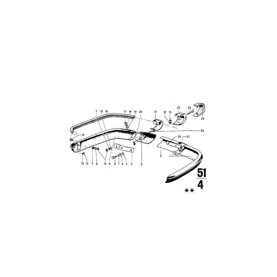 Genuine BMW 51121804527 Screw (Inc. 3.3L, 2800Bav & 2.8L)