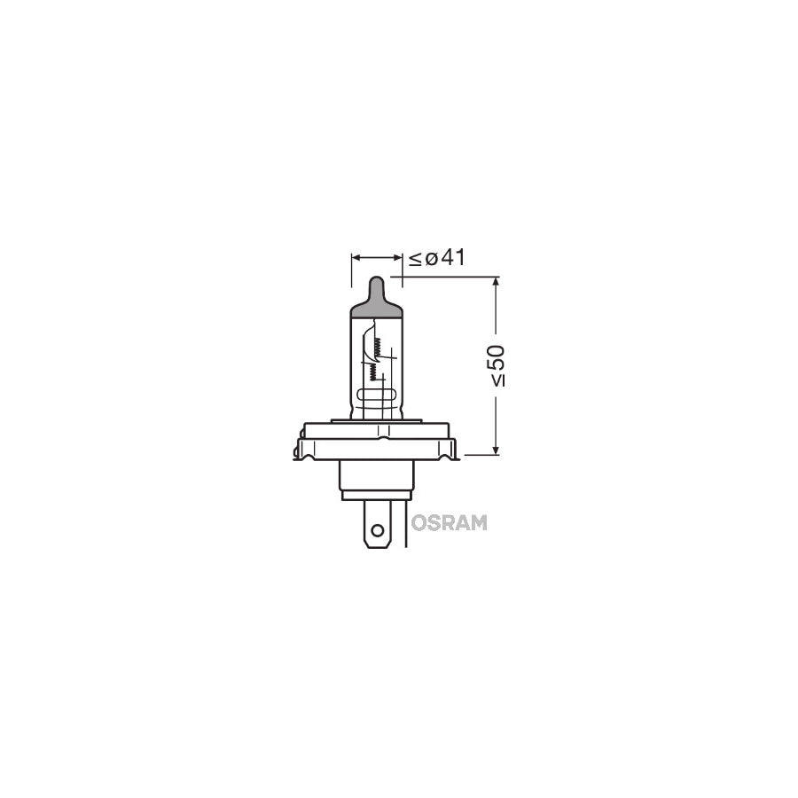 OSRAM SUPER BRIGHT H4 12V 60/45W P45T NON standard H4 base