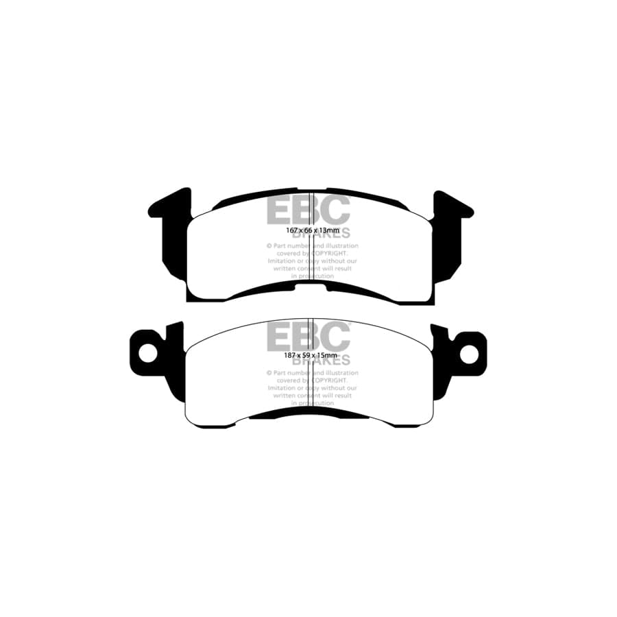 EBC PD02KF524 Pontiac Firebird Redstuff Front Brake Pad & Plain Disc Kit 2 | ML Performance UK Car Parts
