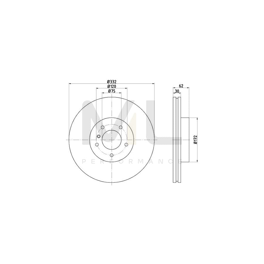 TEXTAR 92107300 Brake Disc Internally Vented, without wheel hub, without wheel studs  - 1 piece