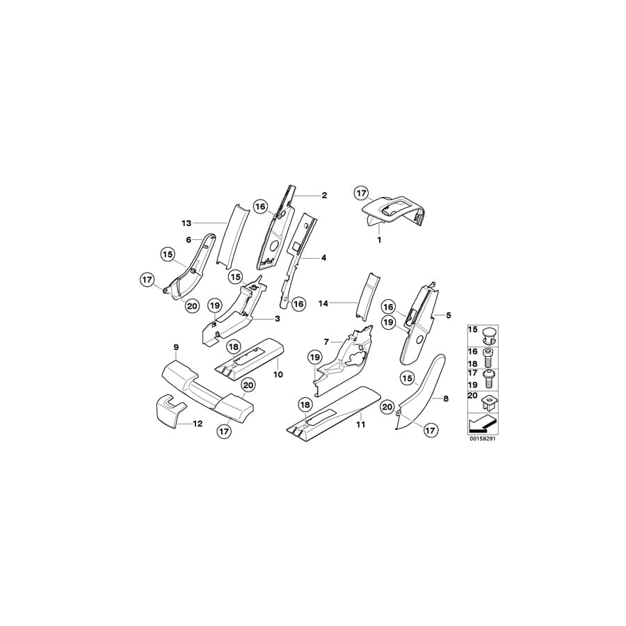 Genuine BMW 52209120244 E70 Cover SCHWARZ (Inc. X5)