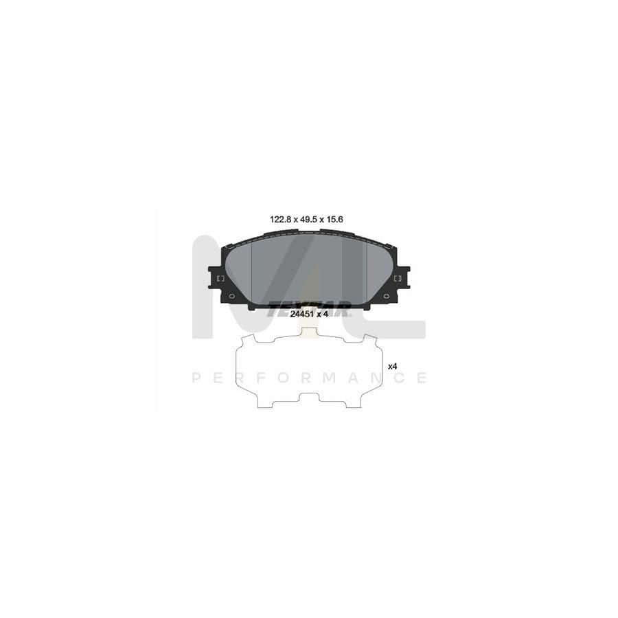 TEXTAR 2445101 Brake pad set not prepared for wear indicator