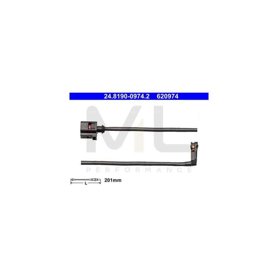 ATE 24.8190-0974.2 Brake pad wear sensor for AUDI TT