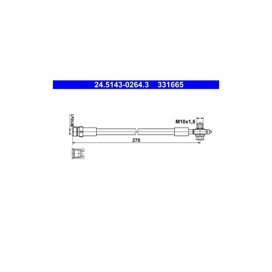 ATE 24.5143-0264.3 Brake Hose