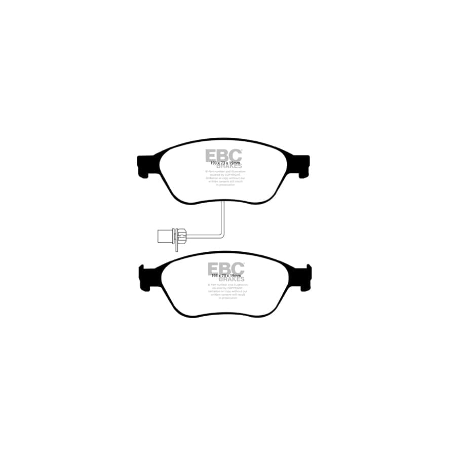 EBC PD12KF041 Audi VW Redstuff Front Brake Pad & GD Disc Kit - TRW Caliper (Inc. A8 quattro & Phaeton) 2 | ML Performance UK Car Parts