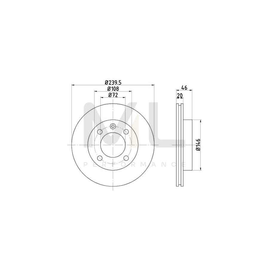 TEXTAR 92027200 Brake Disc for FORD FIESTA Internally Vented, without wheel hub, without wheel studs  - 1 piece