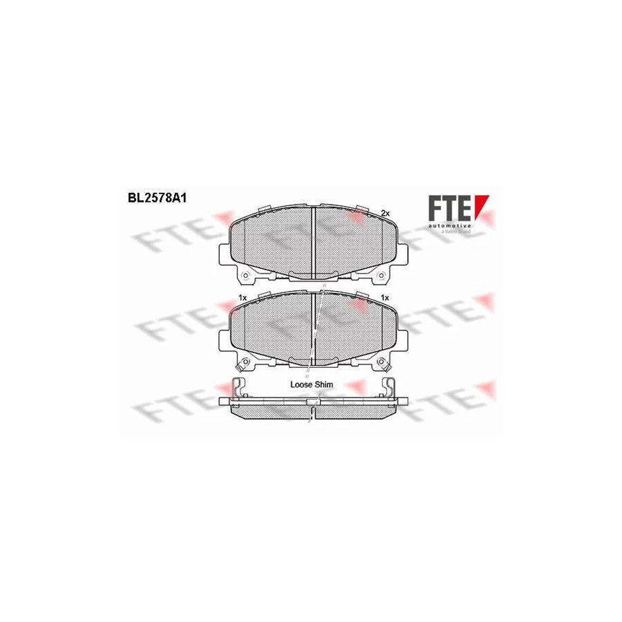 FTE Bl2578A1 Brake Pad Set for Honda Accord