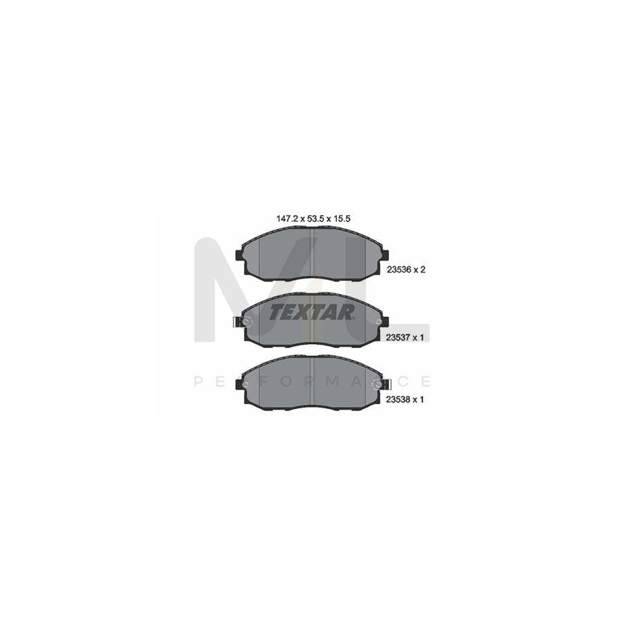 TEXTAR 2353601 Brake pad set with acoustic wear warning