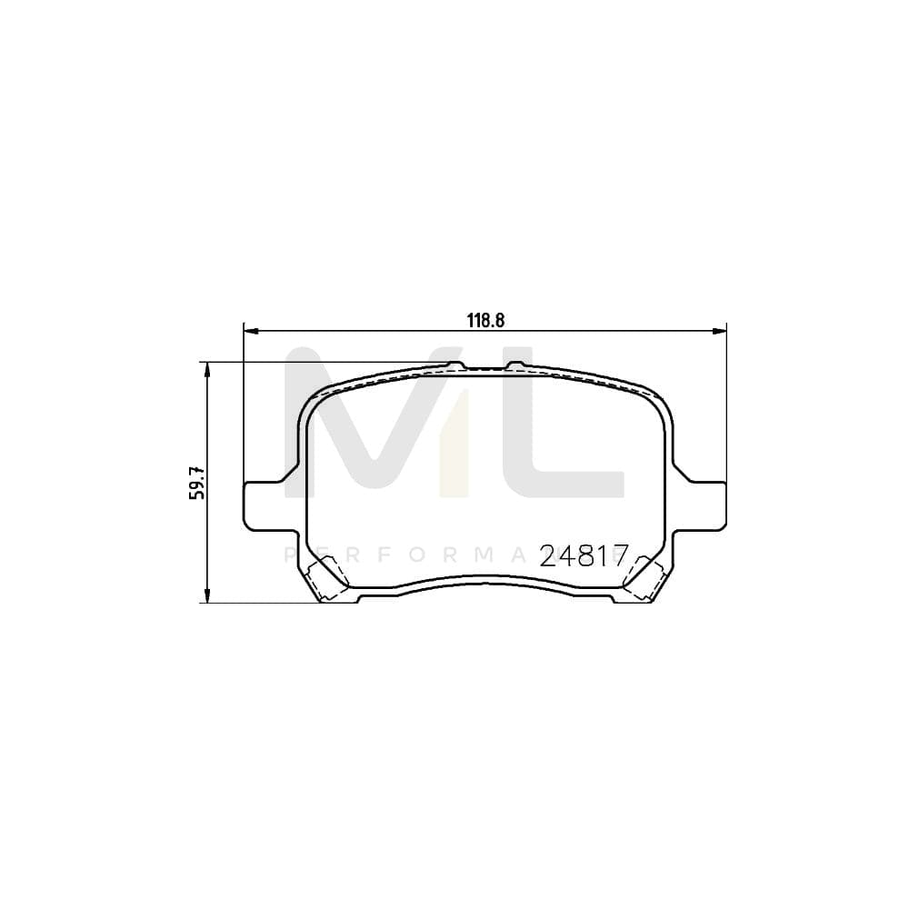 Hella 8DB 355 014-691 Brake Pad Set For Chevrolet Hhr Mpv With Acoustic Wear Warning | ML Performance Car Parts