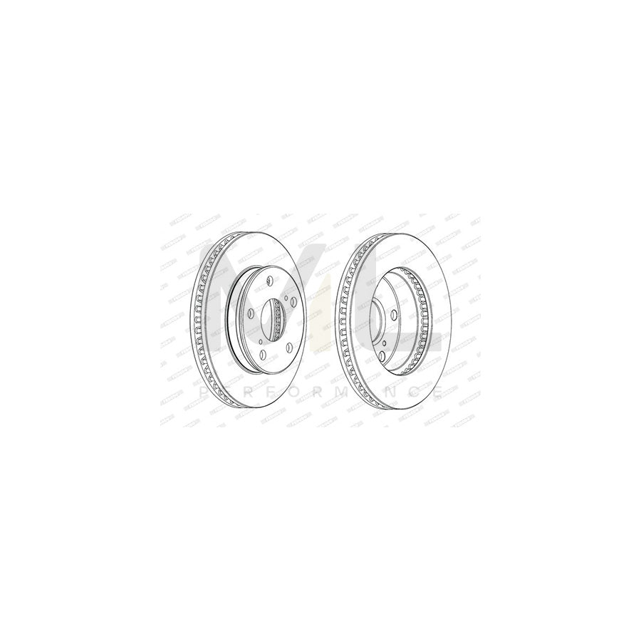 Ferodo Premier DDF1782C Brake Disc for Toyota Hilux Vii Pickup Vented, Coated, Without Bolts/Screws  - Pair