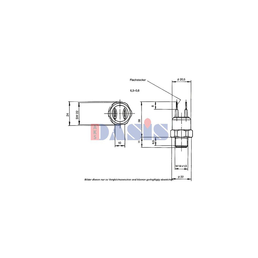 AKS Dasis 751054N Temperature Switch, Radiator Fan