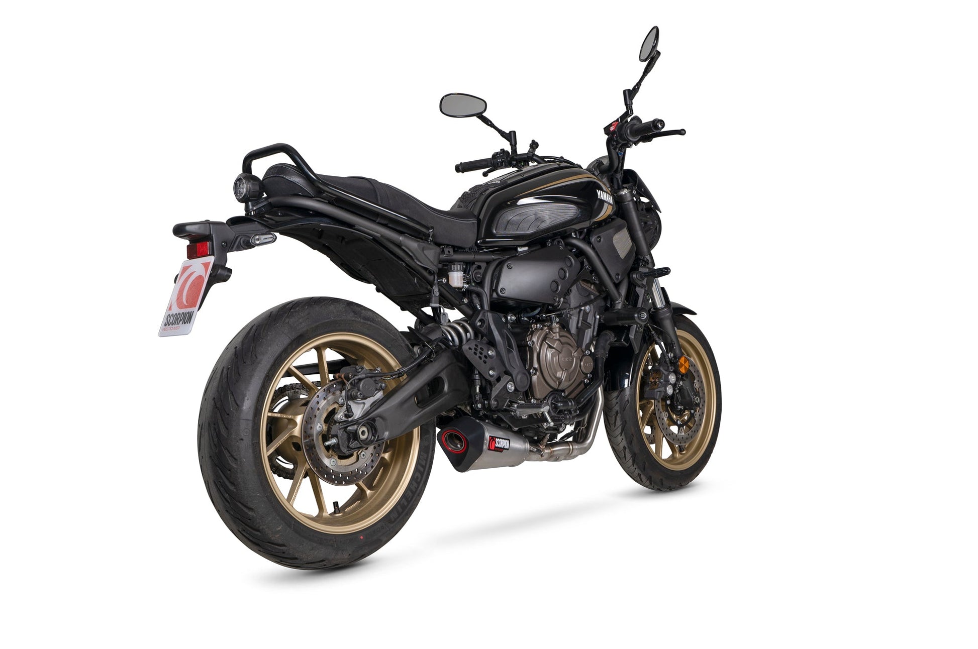 Scorpion RYA123SYSSEO Yamaha XSR 700 Serket Taper Full System - Brushed Stainless Steel Sleeve | ML Performance UK UK