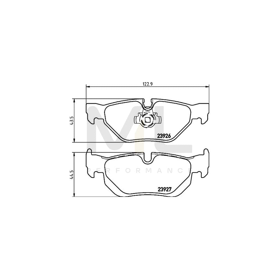TEXTAR 2392601 Brake pad set prepared for wear indicator