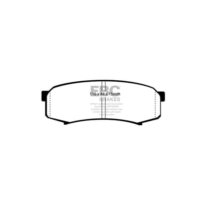 EBC PD03KR698 Toyota Landcruiser Yellowstuff Rear Brake Pad & Plain Disc Kit 2 | ML Performance UK Car Parts