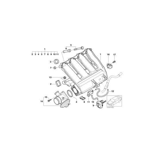 Genuine BMW 11617786961 E65 E61 E83 Vacumm Box (Inc. X3 3.0d, 330d & 530d)