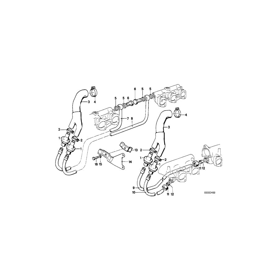 Genuine BMW 11721267997 E24 E23 E28 Hose (Inc. 535i, 732i & 733i)
