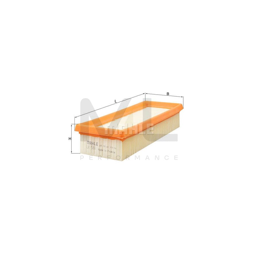 MAHLE ORIGINAL LX 580 Air Filter Filter Insert | ML Performance Car Parts