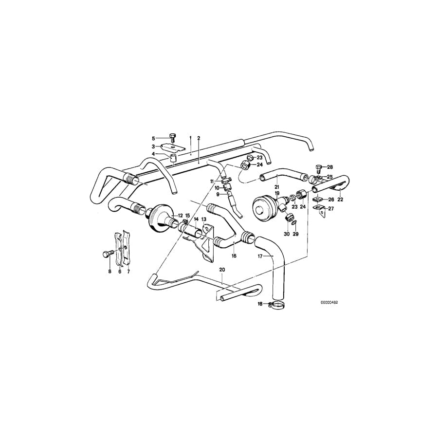 Genuine BMW 11721266889 E24 E23 E28 Air Valve (Inc. 518i, 728i & 733i)