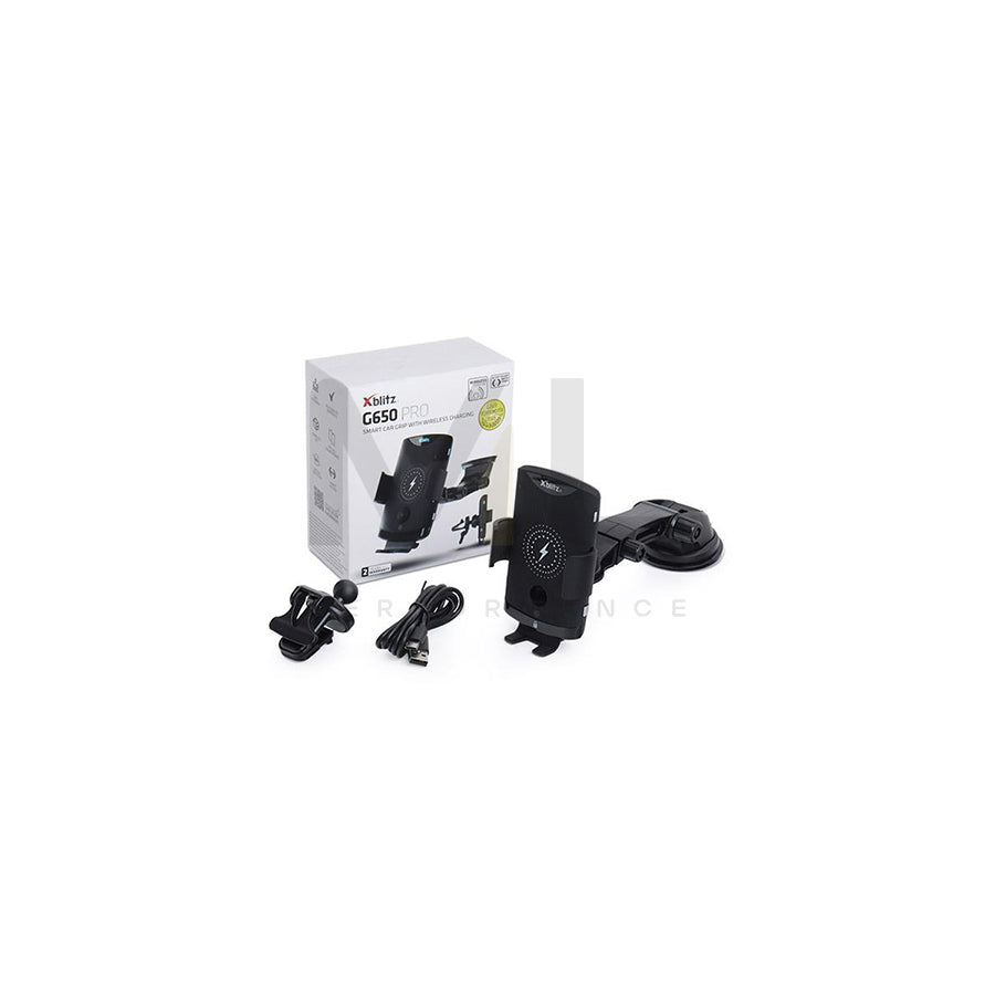 XBLITZ G650 Car phone holder with ball joint, with charger, air vent, with USB plug (type C), universal