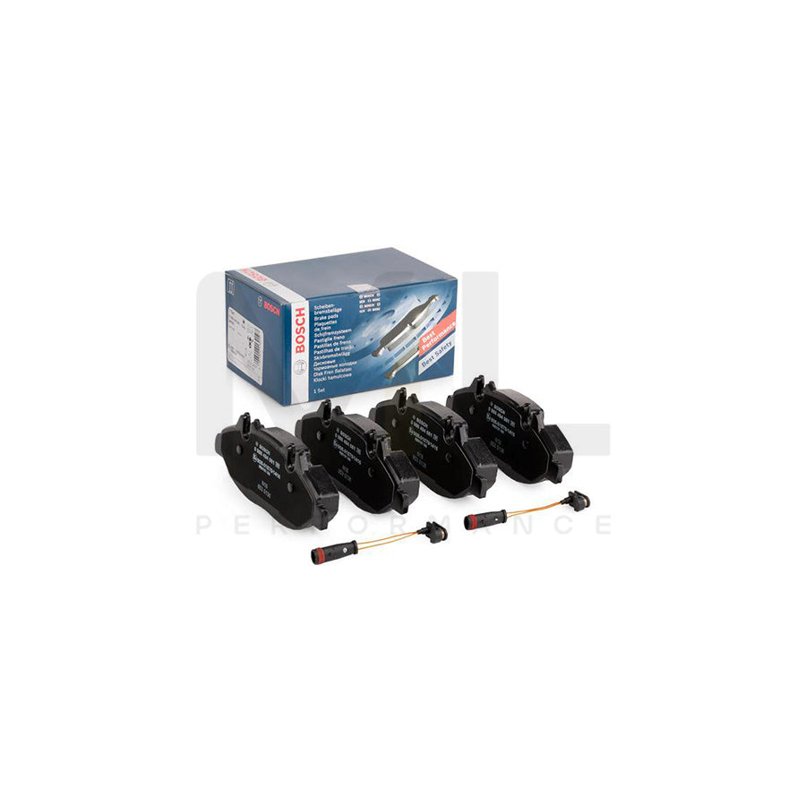 Bosch 0986494081 Brake Pad Set Incl. Wear Warning Contact, With Anti-Squeak Plate