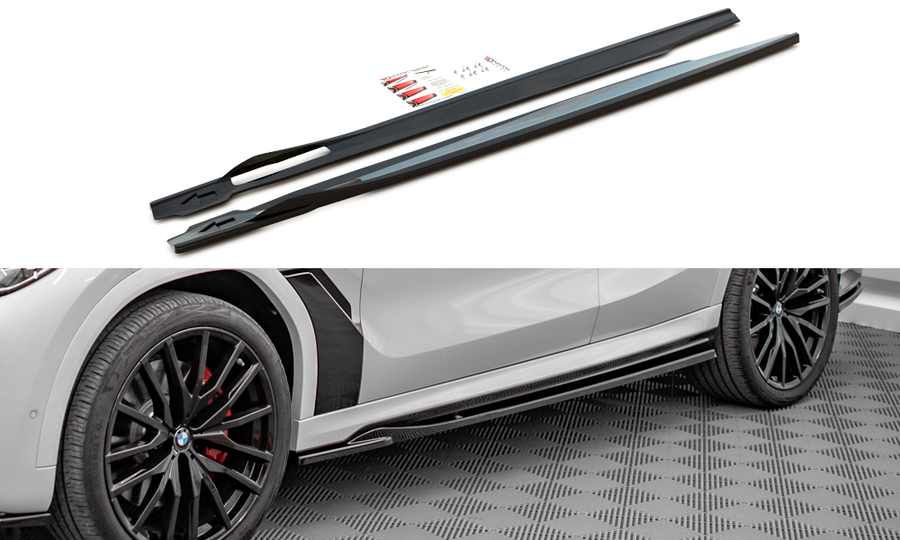 Maxton Design BM-X6-06-MPACK-SD1T Side Skirts Diffusers BMW X6 M-Pack G06 | ML Performance UK Car Parts