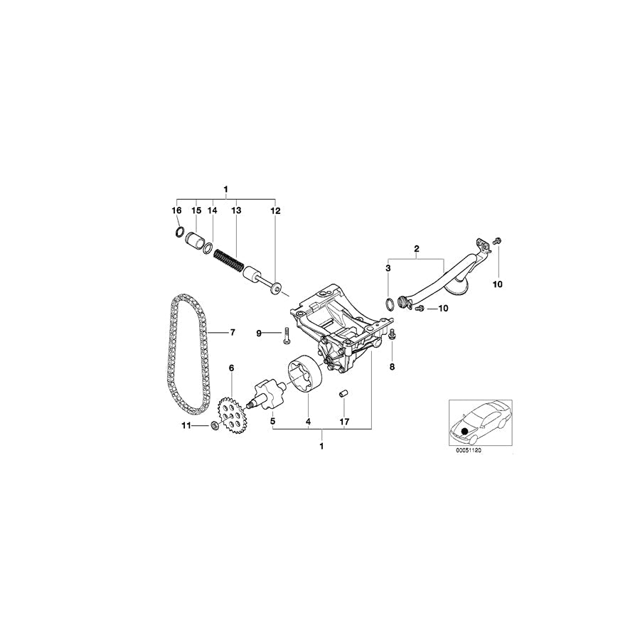 Genuine BMW 11417502108 E53 Suction Pipe (Inc. X5 3.0i)