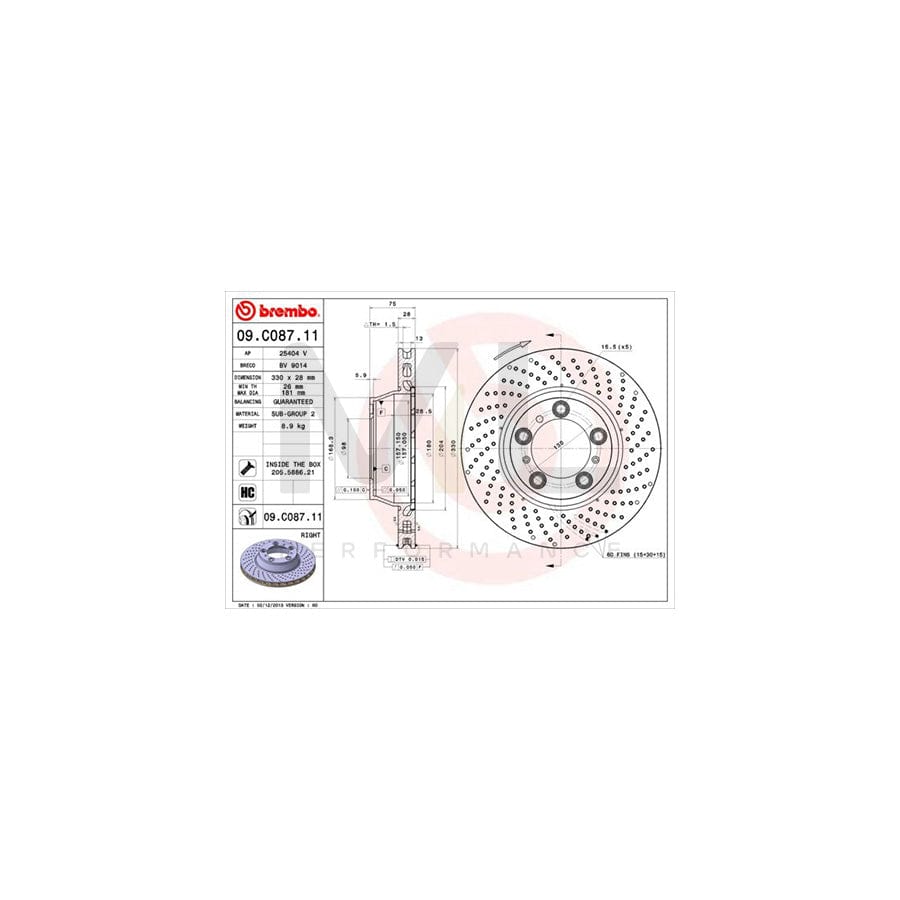 brembo-coated-disc-line-09-c087-11-brake-disc-for-porsche-911-perforated-vented-coated-high-carbon-with-bolts-screws