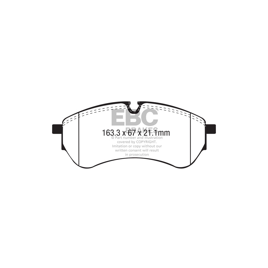 EBC DPX2338 Man VW Ultimax Front/Rear Brake Pads - CBI Caliper 2 | ML Performance UK Car Parts