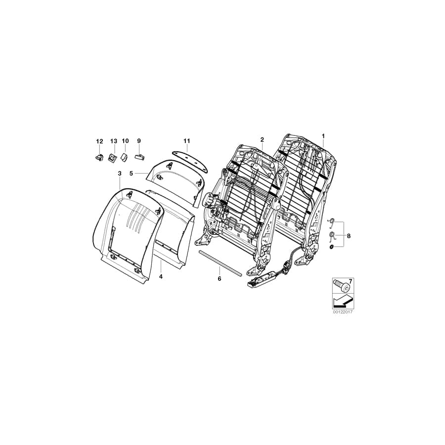 Genuine BMW 52107022282 E66 E67 E65 Lower Rear Panel U7SW SCHWARZ (Inc. 745d, 745i & 760Li)
